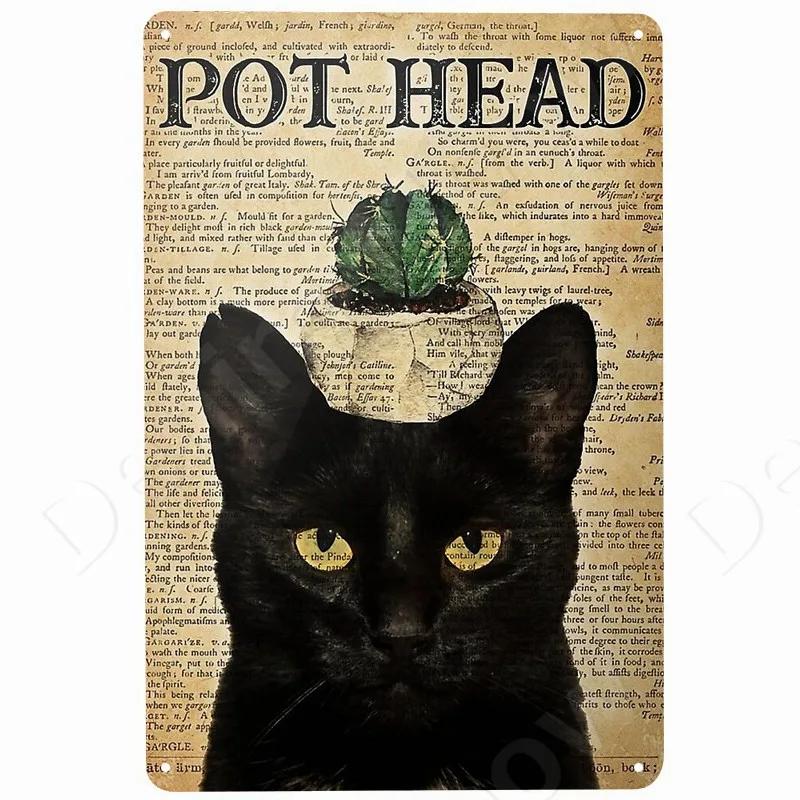 Funny Black Cat Vintage Tin Sign Remember to Wipe Metal Poster Cat Retro Plate Hello Sweet Cheeks Bathroom Decor for Bar Cafe