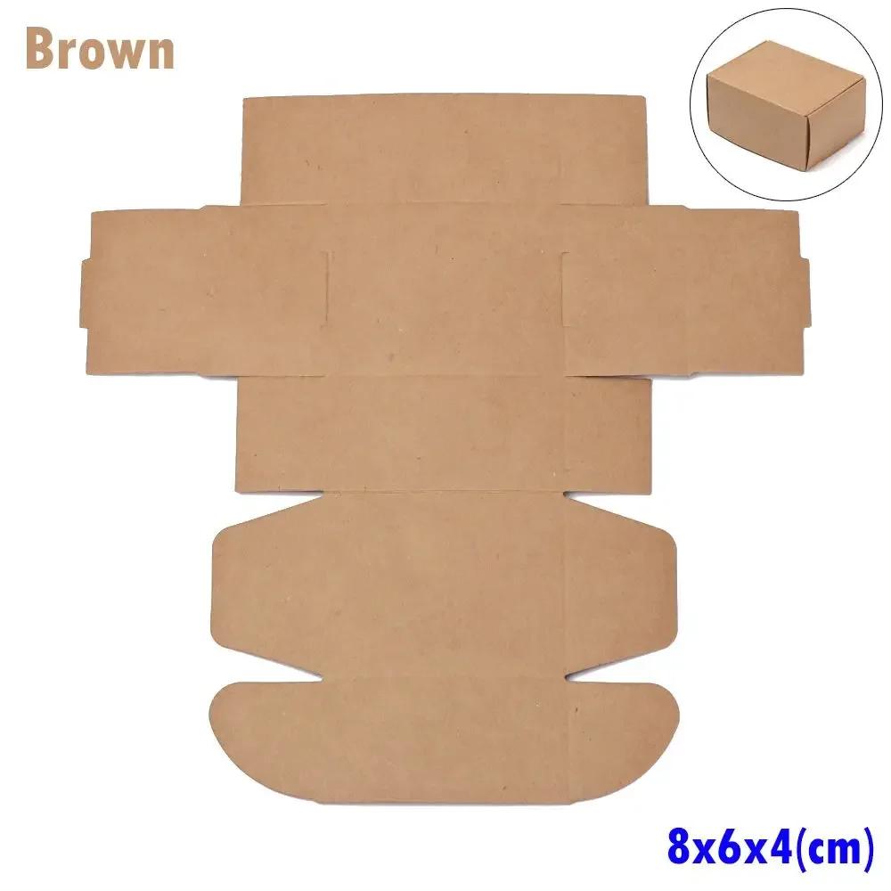 10pcs 9sizes Wedding Event Gift Craft Jewelry Candy Storage Cardboard Package Kraft Paper Box Wrapping