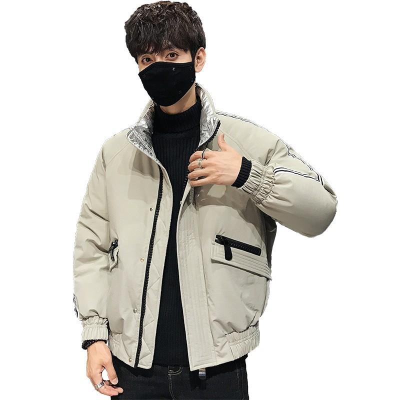 Mens Lightweight Winter Down Jacket Short Style Warm Puffer Coat Youth Casual Wear