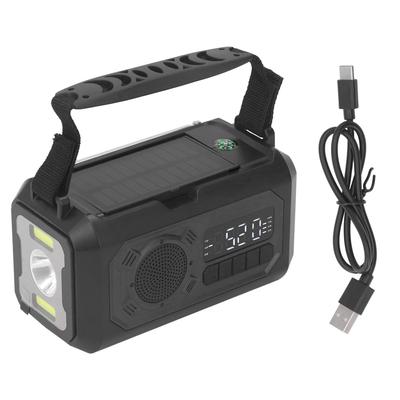 Nouzové počasí rádio 12000mAh Power Banka AM FM LED Svítilna Přenosné Ruční Dynamo Solární Rádio