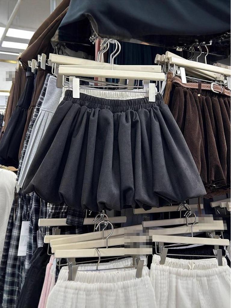 Korean Style Plush Skirt: Age-Reducing, Autumn/Winter, Slimming, Anti-Exposure, Flower Bud Design