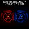 BTT1 1pcs Car Accessories Led Car Logo Cup lights Smart Luminous Water coaster For Mercedes benz AMG A B R G Class GLK GLA C200 E200