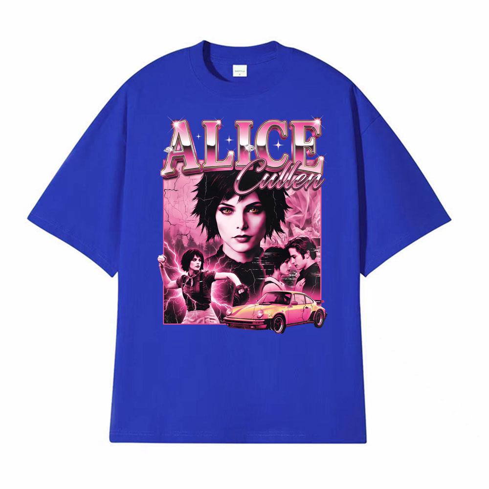 Alice Cullen Team Vampire Movie Graphic 2026 Tshirts Men Women Summer Vintage High Street T Shirt 100 Cotton Oversized Tshirt