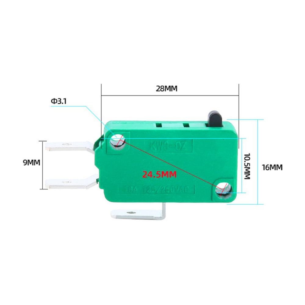 2Pcs Microswitch KW3-OZ 16A 125/250VAC Hinge Lever Type Micro Limit Switch
