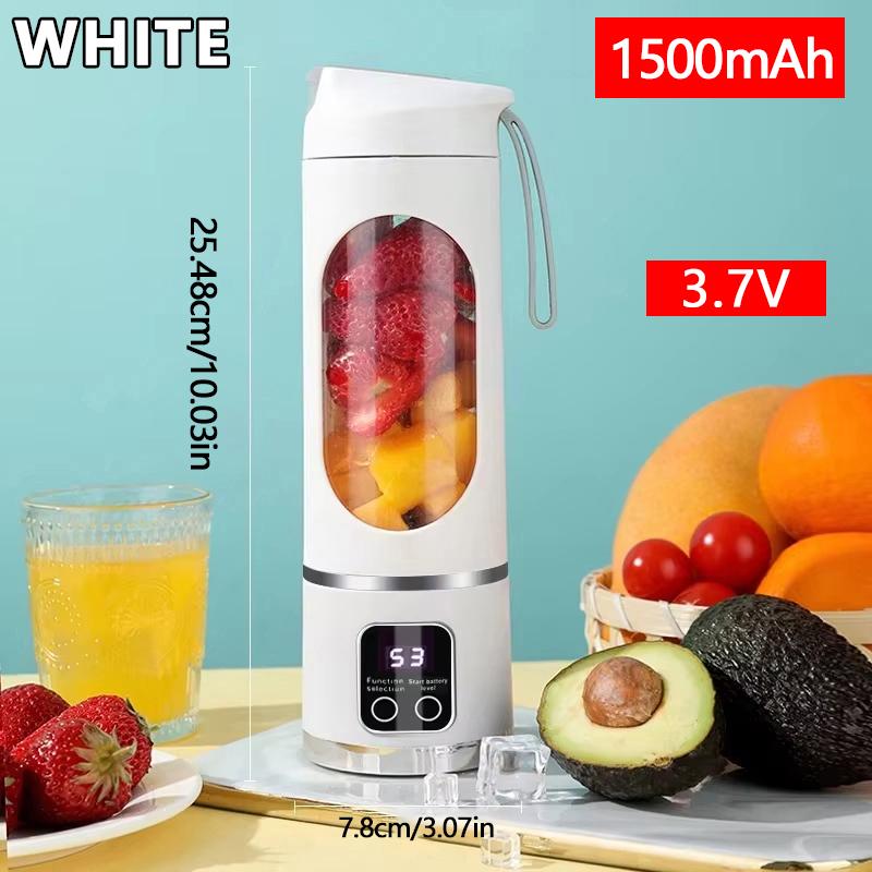 Digital Display Juicer Cup Portable Charging One Button Start Smart Mini Juicer Blender for Home Travel Office Outdoor Use