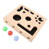 Cat Interactive Puzzle Box Toy Solid Wood Intelligence Training Cat Scratch Enrichment Box for Indoor Kitten Kitty