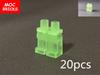 MOC Bricks Luminous Ghost Wolf Head Hands Heart Model Figure Body Part Small Compatible Educational Building Blocks Boy's Toys