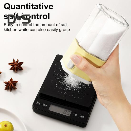 Sypátko na sůl a koření 0,5g Přesný dávkovač s designem odolným proti vlhkosti 200ml Skleněná kuchyňská kořenka bez BPA pro kempování BBQ