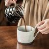 Cup Creative Big Ears Mug Household Ceramic Cup Japanese Style Coffee Cup Breakfast Cup Sesame Glaze Cup Water Cup