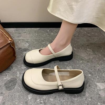 2024 Nuove Scarpe Singole da Donna alla Moda con Punta Rotonda e Scavata Cinturino con Fibbia Monofila Scarpe Singole da Donna Confortevoli
