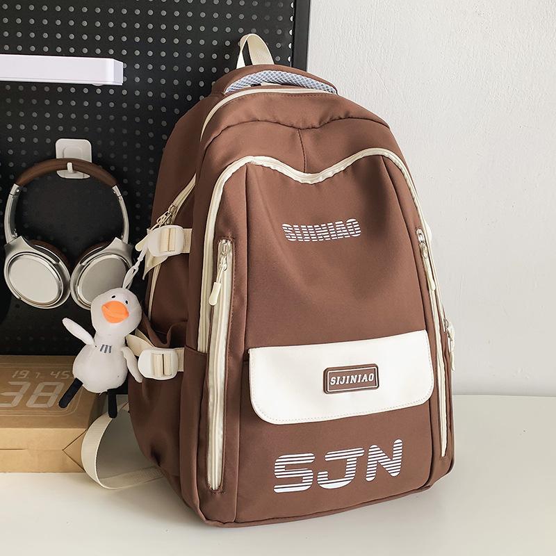 School Bag Children's Primary School Students Girls Junior High School Students College Students Male Color Matching Backpack Backpack