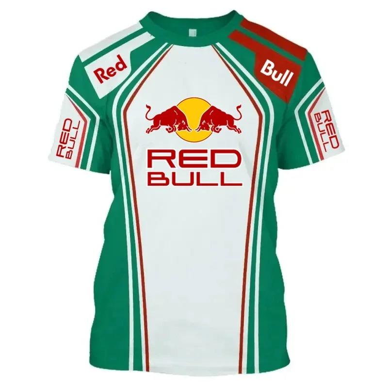 Sommer neuestes Red Bull Herren T-Shirt Mode Racing T-Shirt Red Bull 3D-Druck Kinder T-Shirt Street Fashion Red Bull