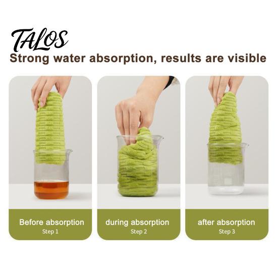 Eco Friendly Paper Towel Alternative Reusable Microfiber Cleaning Cloth, Thick Absorbent Tearable Wipes, Wet And Durable Household Rags Dry