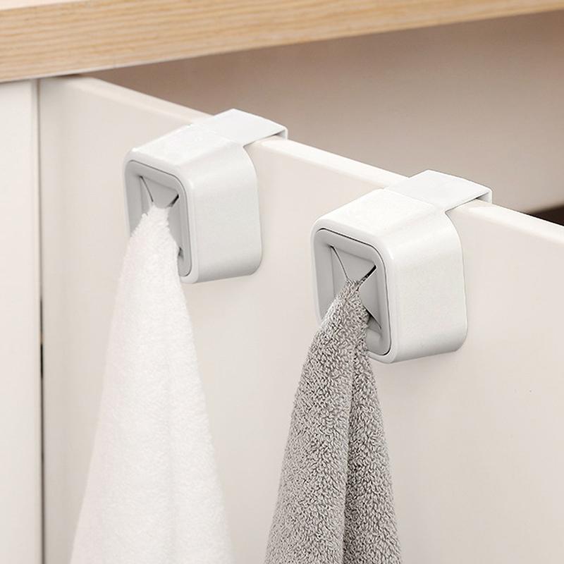 2Pc Punch Free Towel Plug Holder Bathroom Organizer Rack Towels Storage Wash Cloth Clip Bathroom Accessories Kitchen Accessories