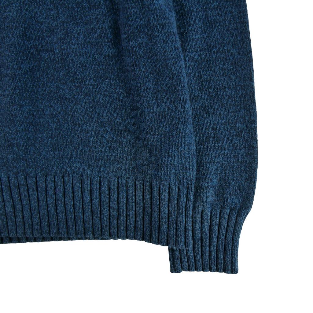 Women's navy turtleneck sweater