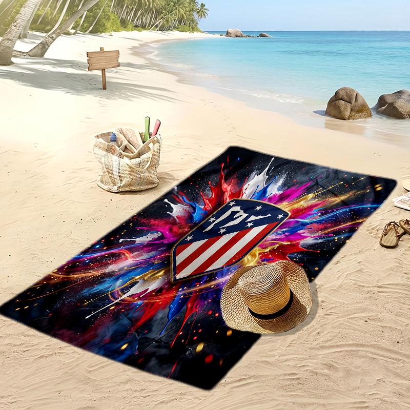 Atletico Madrid Printed Beach Towel Quick Dry Soft TowelPortable Large Rectangular Beach Blanket for Travel Swimming Pool
