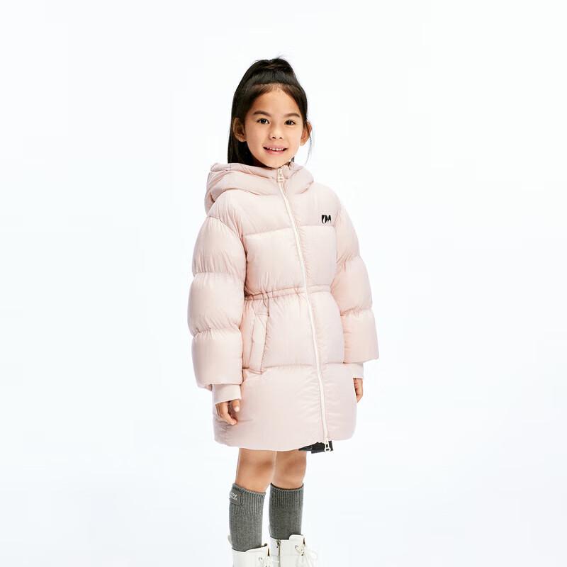 little MO&Co. Comfort Fleece Girls Hooded Mid-Length Down Jacket 100