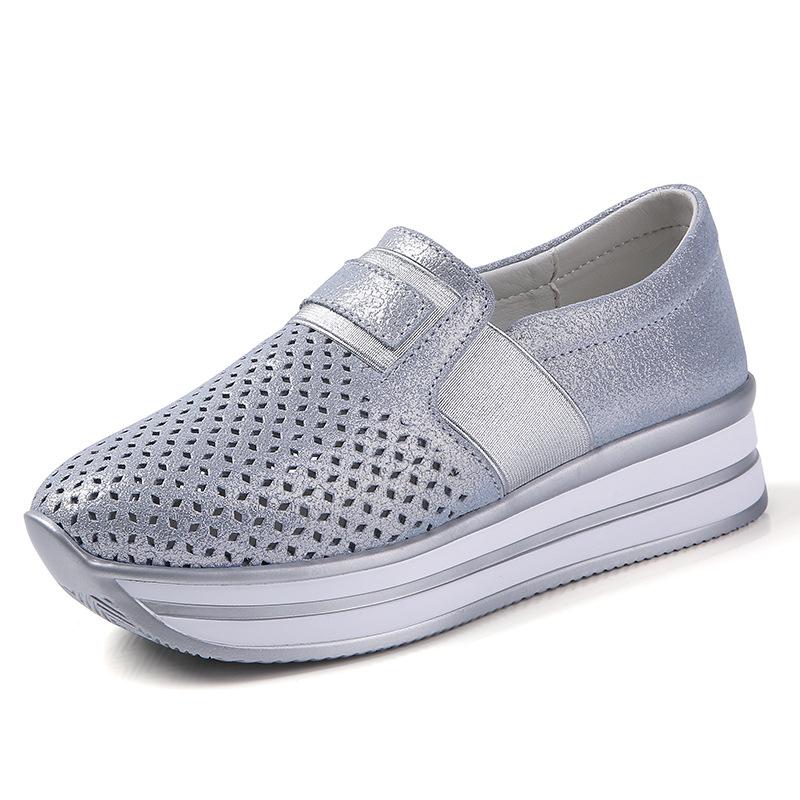 Single Shoes Women Hollow Platform Platform Shoes Women Casual Loafers All Match Shoes