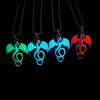 Punk Style Luminous Pendant Necklace Dragon Hip Hop Neck Chains Halloween Necklaces  Women Men