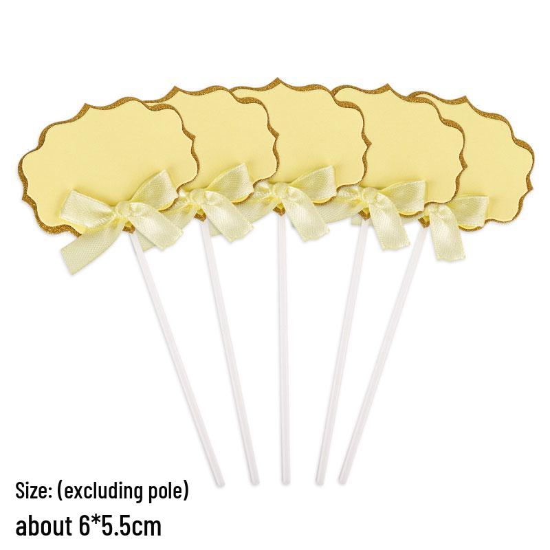50-Piece Blank Insert Cards for Cake Decorations and Celebrations