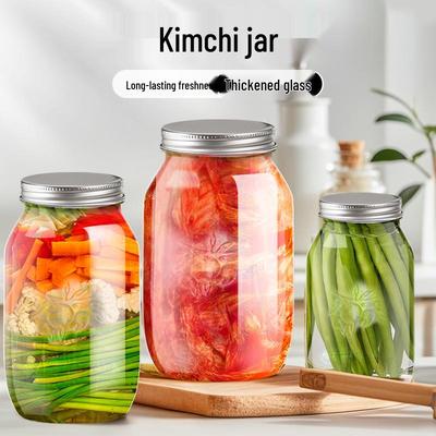 Versiegelnes Glas-Einmachglas für den Hausgebrauch - Lebensmittelgeeigneter Behälter für Sauerkraut, Salzgemüse und Enteneier.