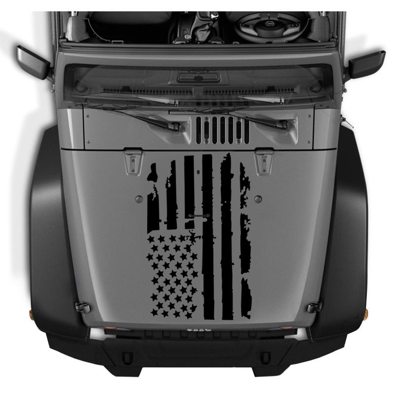 Car Exterior Hood Stickers USA Flag Decal Vinyl Auto Decoration Sticker