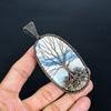 Blue Scheelite 999 Copper Wire Wrap Pendant, Handmade Gemstone Tree Of Life Pendant Jewelry, Gifts For Wife Brand New Pendant