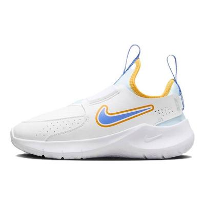 Flex Runner 3 PS Blanco Amarillo Reloj de Sol Azul Universidad Zapatillas para Niños HJ3496-141