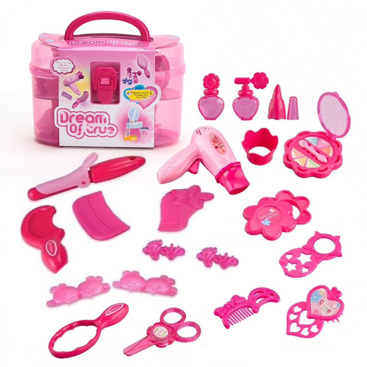 

Kindergarten Dollhouse Salon & Kitchen Playset: Hairdressing, Makeup, and Barber Toys