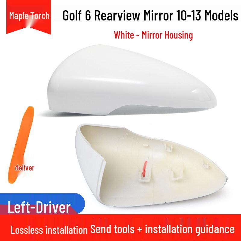 Volkswagen Golf 6 (2010-2013) Vetro Specchietto Retrovisore con Freccia e Cornice Riflettente
