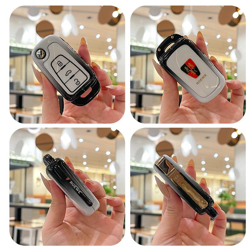 Roewe 350C Folding Key Case: Metal Shell Protective Cover for 350, 360, 750 Models.