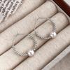 Simple Pearl Earrings Female Sense of Senior Sense of Light Luxury Earrings Hundred with Non-colour-flopping Fashionable and Versatile Earrings