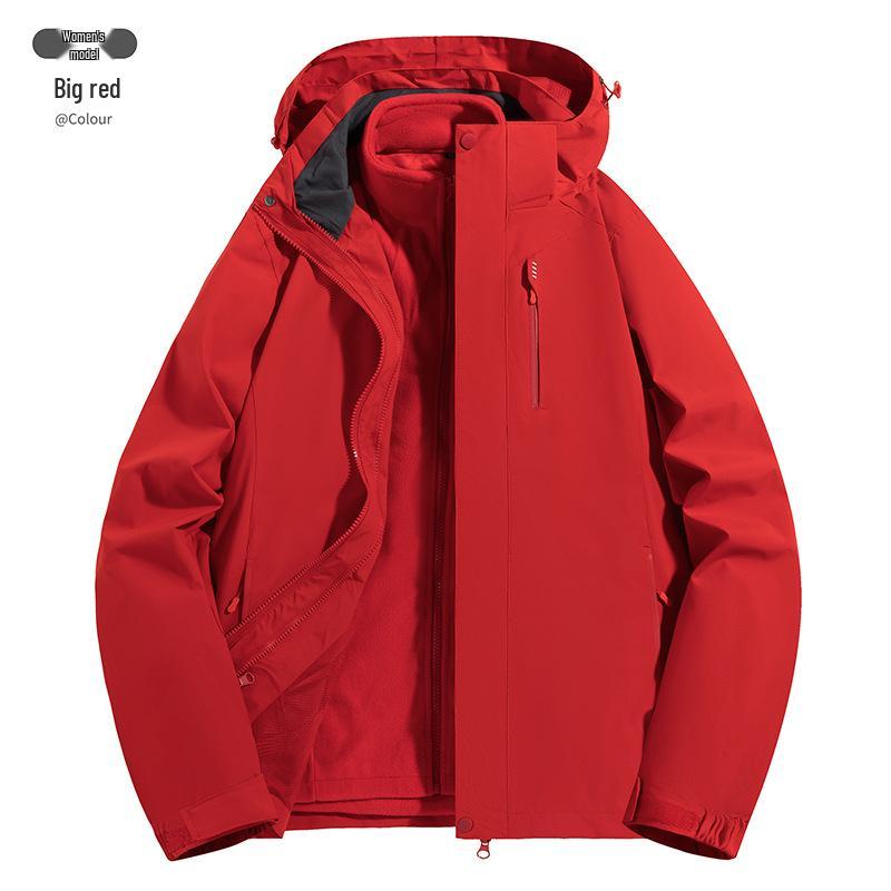 

2024 New Waterproof Windproof Two-Piece Winter Fleece Set for Couples 5XL