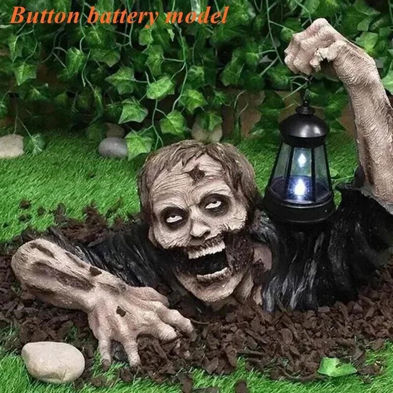 

Haunted Yard Prop Animated Crawling Zombie, Halloween Decoration with Spooky LED Glow for Outdoor Scary Garden & Party Decor