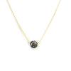 Les Trésors De Lily [L9761] - Gray 'Sissi' Gold-Plated Necklace - 8 Mm
