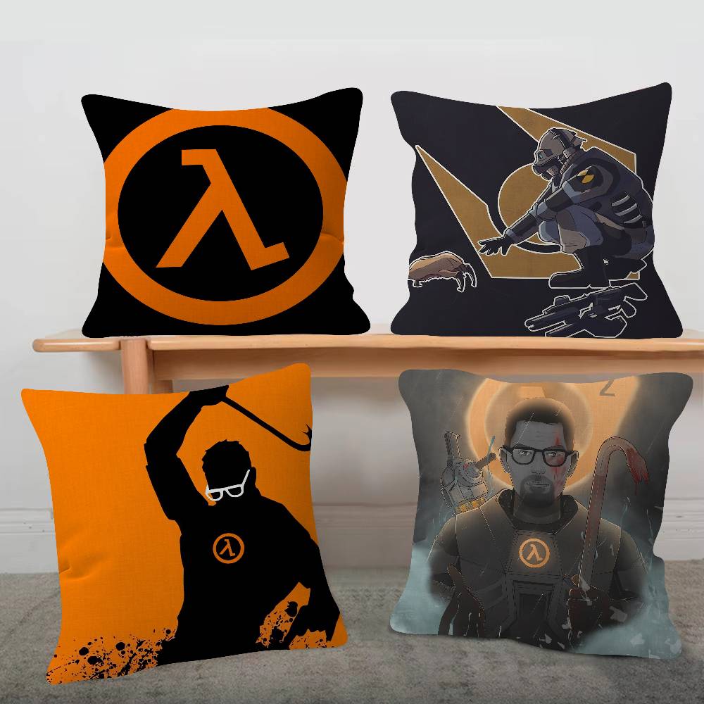 Game Half-Life Game For Cartoon Print Peripheral Pillow Case Cushion Cover Home Decor Birthday Gift Pillowcover