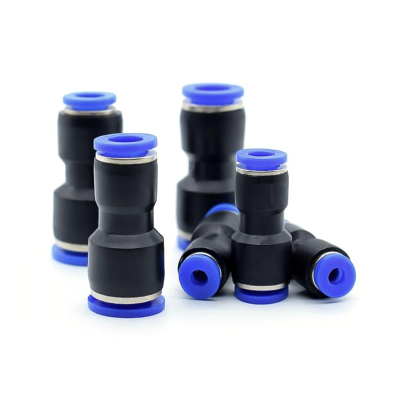 PE PG PY PW Air Connectors 4 6 8 10 12mm Pneumatic Fitting Quick Connect Tee 3Way Plastic Pipe Water Hose Tube Connector