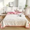 Flowers Style Summer Quilted Quilt 100% Cotton Fluffy Air Condition Thin Quilt Soft Comfortable Thin Blanket Machine Washable