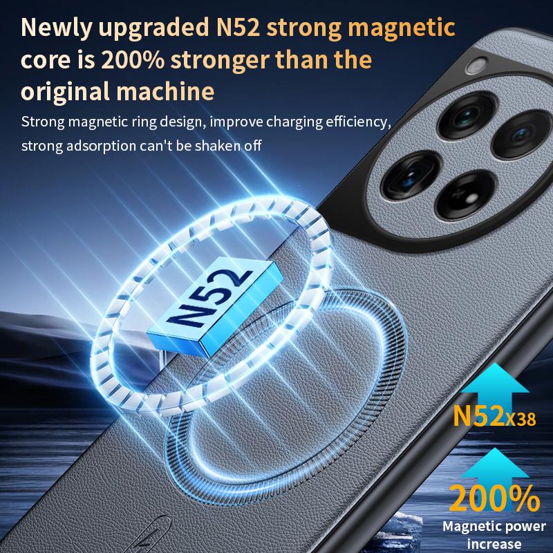 For Oneplus Ace3 Case Magnetic Leather Shield Cover For Oneplus Ace3 High Quality Anti-Fingerprint Non-Slip PC+TPU