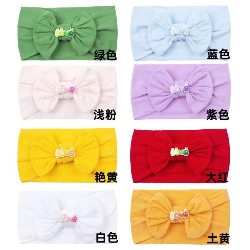

New baby hair accessories, soft nylon bow headscarf, girl cute princess headband