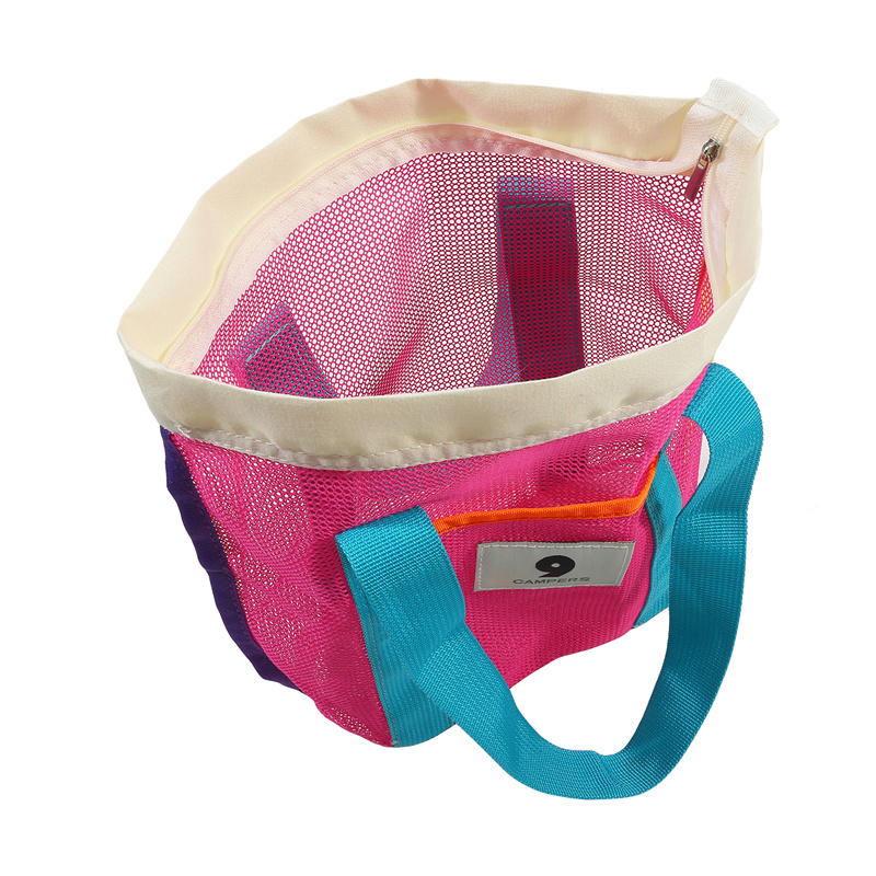 Outdoor Beach Mesh Bag Sand Away Foldable Portable Kids Beach Clothes Bags Toy Storage Sundries Organiser Bag Backpack