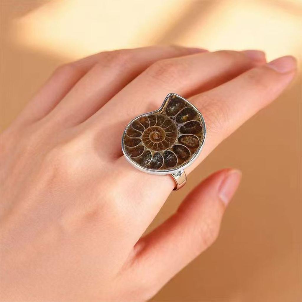 2026 Trending Steampunk Style Jewelry Set: Natural Conch Pendant Necklace + Octopus Brooch Pin + Adjustable Ring, Unique Valentine's Day Bulk Gifts