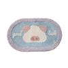 Cartoon Shaped Plush Floor Mat Entryway Bathroom Bedroom Non-Slip Absorbent Quick Dry Soft Comfortable Rug