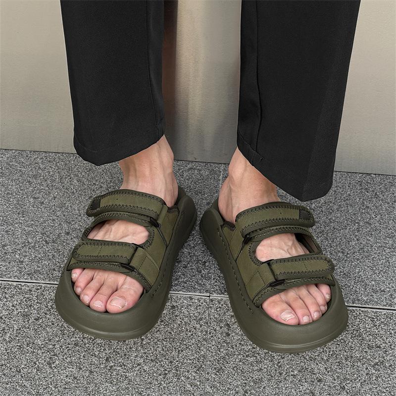 

2025 new summer wear non-slip driving youth outdoor sports leisure soft-soled beach shoes 371223-J 44 оливковий колір