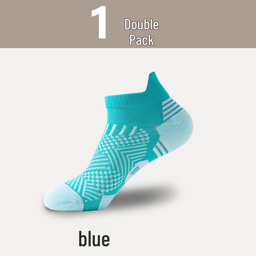 Men's Professional Quick-Dry Running Socks - Thick, Wear-Resistant, Anti-Slip Heel & Toe, All-Season
