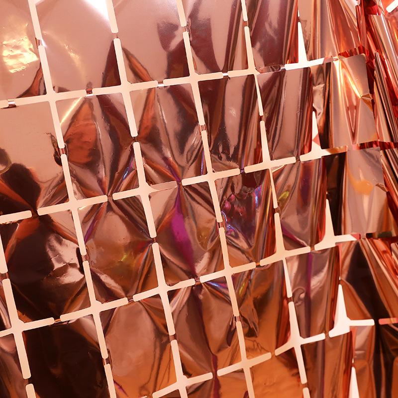 Cortina de Lluvia Cuadrada Brillante de 1 m × 2 m Decoración de Pared de Fondo para Fiesta, Boda, Cumpleaños Decoración de Fiesta Cortina de Lluvia Dorada, Plateada, Verde