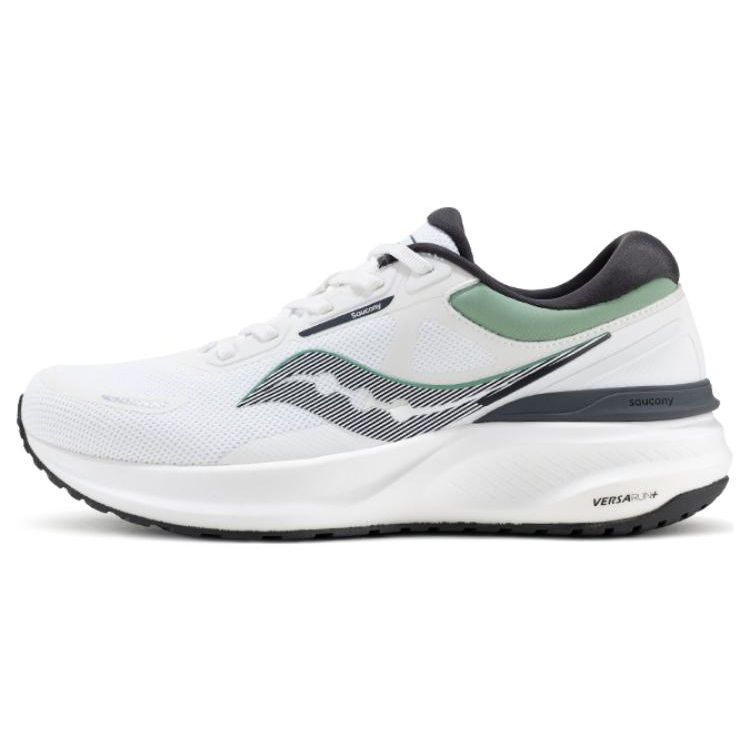 Saucony Puff Comfortable Trendy Non-Slip Wear-Resistant Low-Top Training Running Shoes Men sneaker White Black Green S28194-1