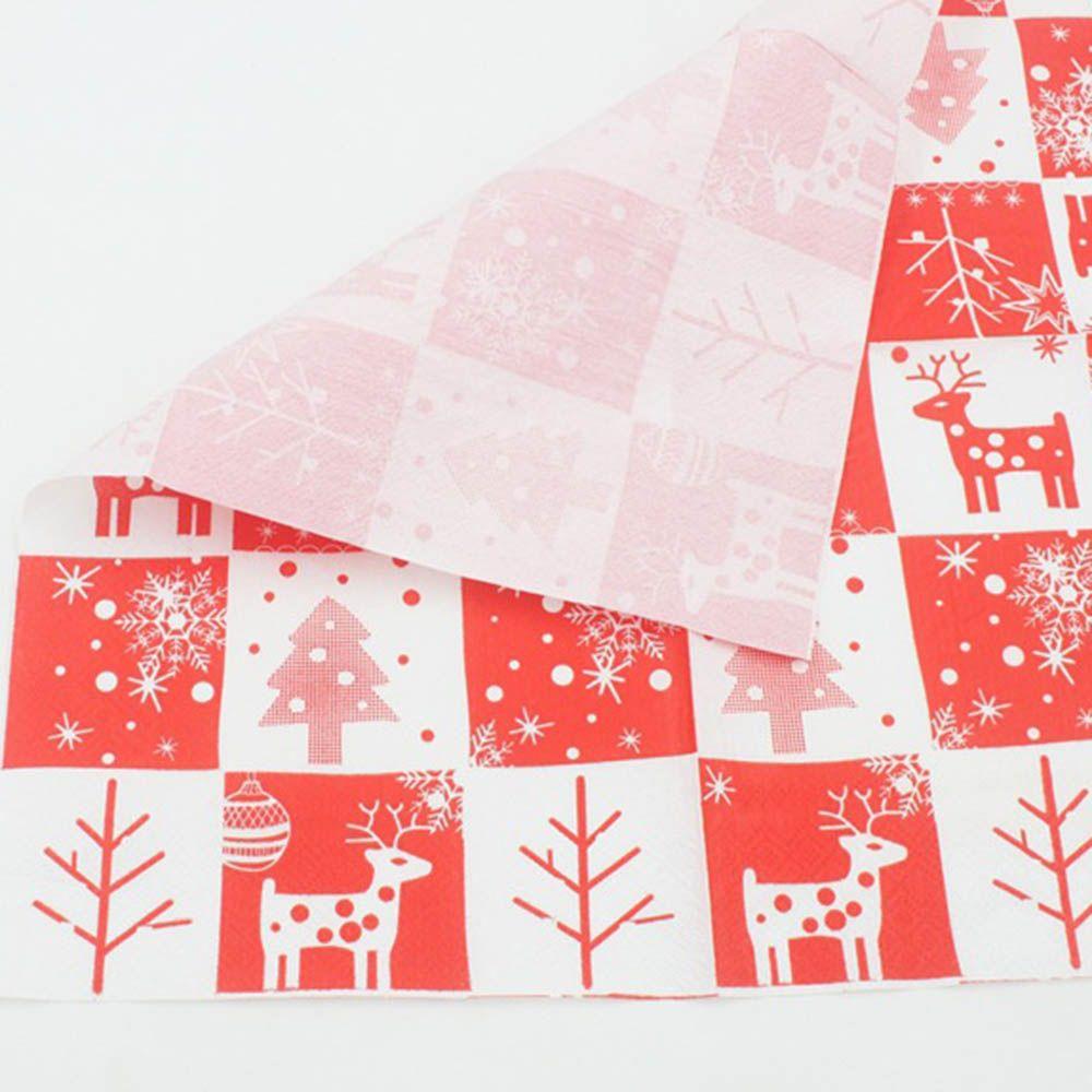 Santa Claus Table Decor X-mas Paper Napkins Lunch Paper Napkins For Decoupage Christmas Napkin
