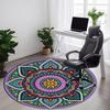1pc Mandala Pattern Office Round Area Rug, Under Office Chairs Bedroom Living Room Home Decor, Room Deco