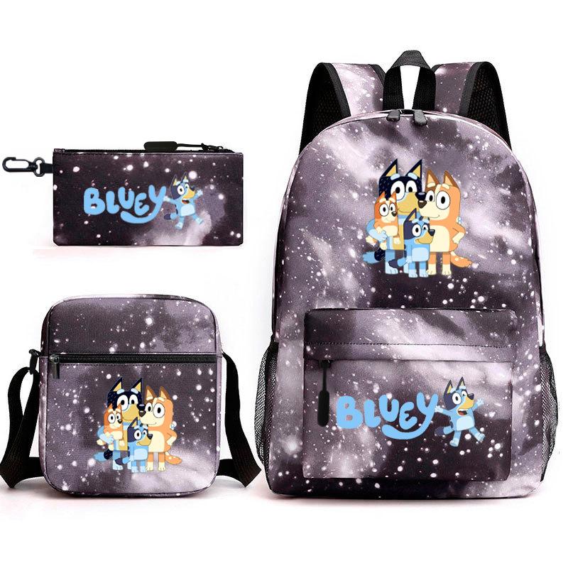 New Product, Bruwangwang Student Schoolbag, Fashionable and Popular, Backpack, Shoulder Bag, Pencil Bag, Three-piece Set.
